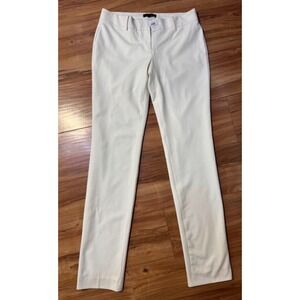 (Read)NEW Ann Taylor Winter White Sophia Straight Dress Pants 32" Waist 4 Tall